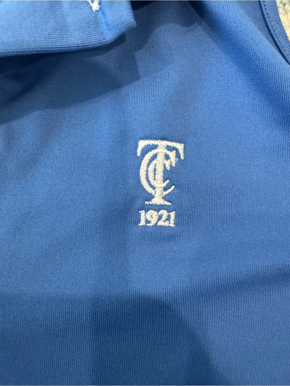 Garb Blue Polo golf Shirt with White Trim